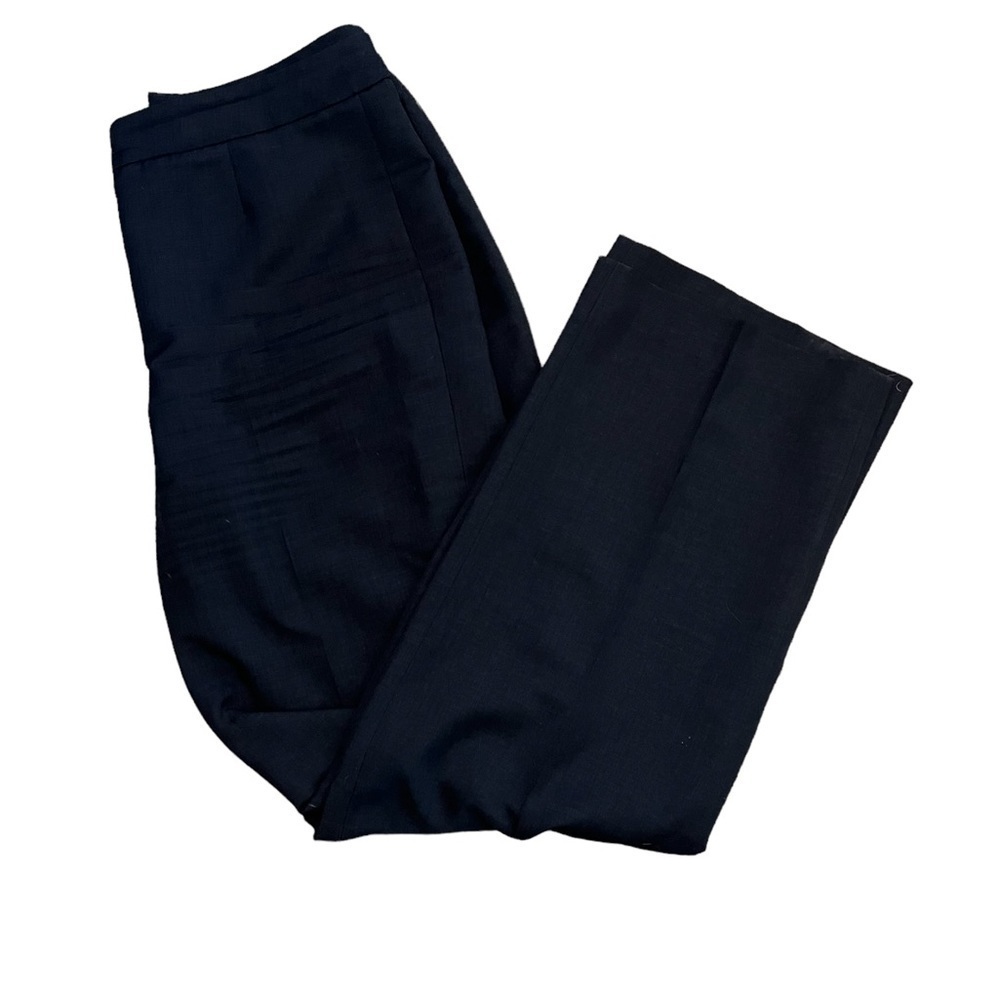 KASPER Black Wide Leg Mid Rise Loose Fit Dress Pant Trouser 8